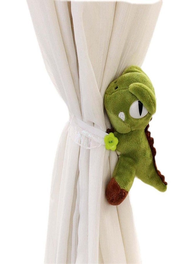 Cciphy 1 Pair Cartoon Dinosaur Curtain Holdbacks Cute Tiebacks Animal Holders Window Accessories for Children Nursery Curtain Decoration (Dinosaur) - Image 1